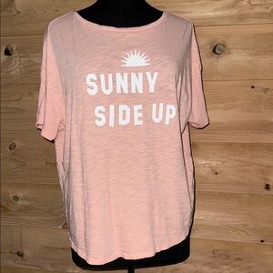 Old Navy Sugar Coral orange The Easy Tee Sunny Side Up Large relaxed style